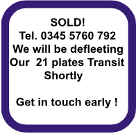 used 21 plate Ford Transit temperature controlled